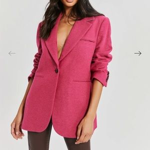 Hot Pink Something Navy Blazer